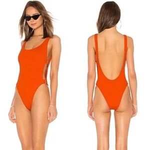 L*Space Size 6 Mayra Bold Orange One-l Piece Swimsuit